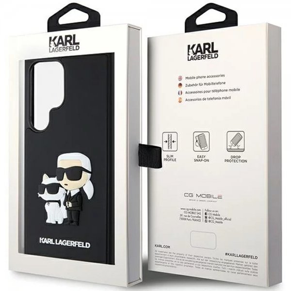 Karl Lagerfeld Samsung Galaxy S24 Ultra Skal 3D Rubber Karl & Choupette Svart