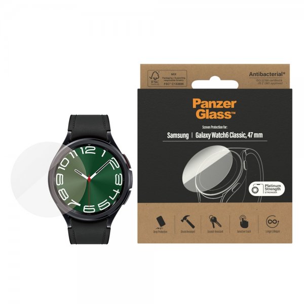 PanzerGlass Samsung Galaxy Watch 6 Classic 47mm Skärmskydd Glass