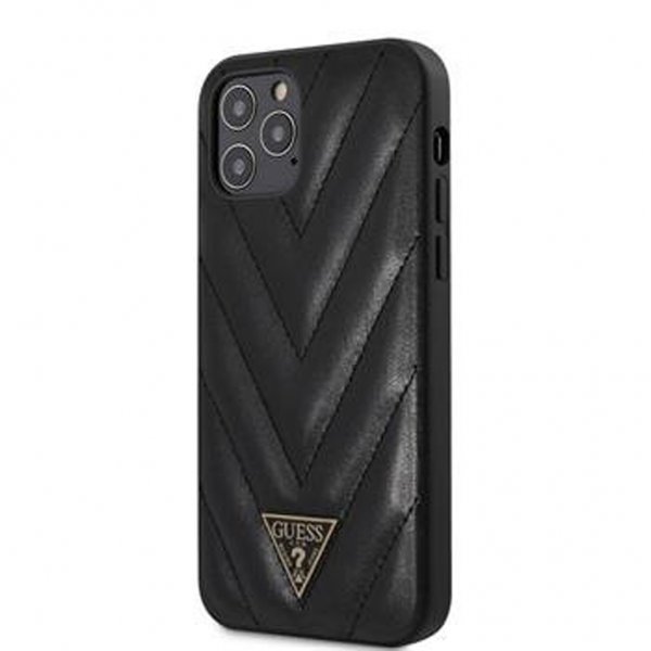 Guess iPhone 12 Pro Max Skal V Quilted Svart
