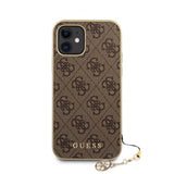 Guess iPhone 12 Mini Skal 4G Charms Brun