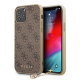 Guess iPhone 12/iPhone 12 Pro Skal 4G Charms Brun