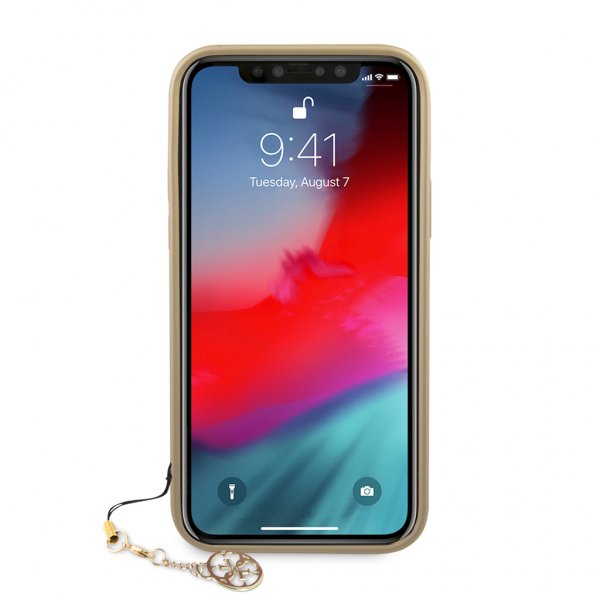 Guess iPhone 12/iPhone 12 Pro Skal 4G Charms Brun