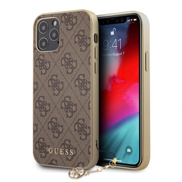 Guess iPhone 12 Pro Max Skal 4G Charms Brun