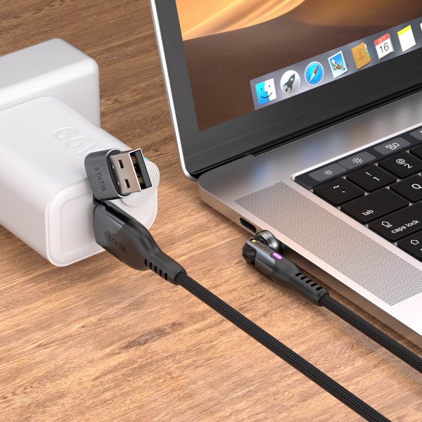 Statik Kabel PowerPivot Pro USB-C/USB-C 1m Svart