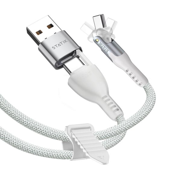Statik Kabel PowerPivot Pro USB-C/USB-C 1m Vit