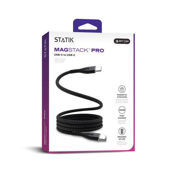 Statik Kabel MagStack Pro USB-C/USB-C 1m Svart