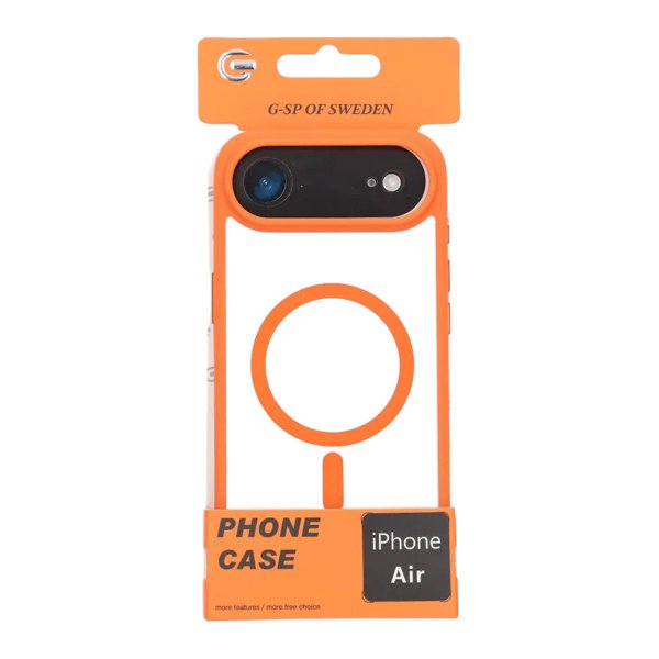 iPhone Air Skal Kamerasarg MagSafe Orange Transparent