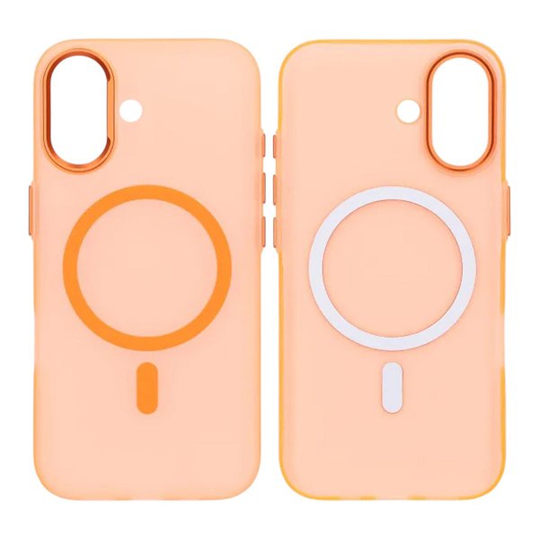iPhone 17 Skal Kamerasarg MagSafe Transparent Orange