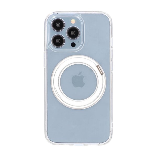 iPhone 13 Pro Max/iPhone 12 Pro Max Skal Roterbart MagSafe Stativ Transparent