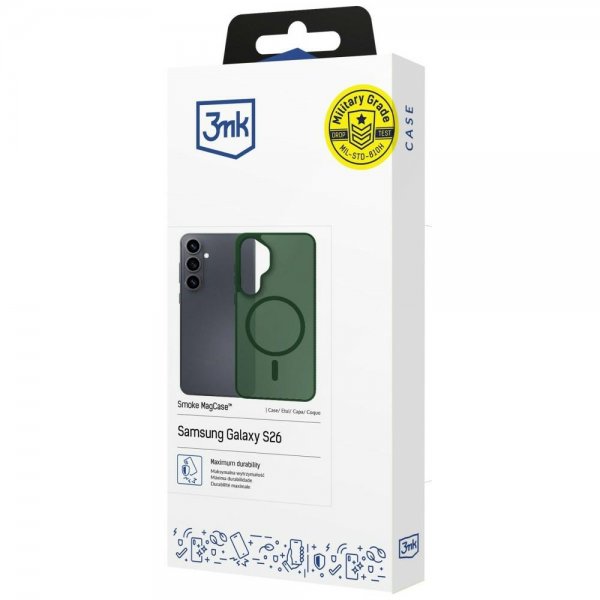 3mk Samsung Galaxy S26 Skal Smoke MagCase Grön