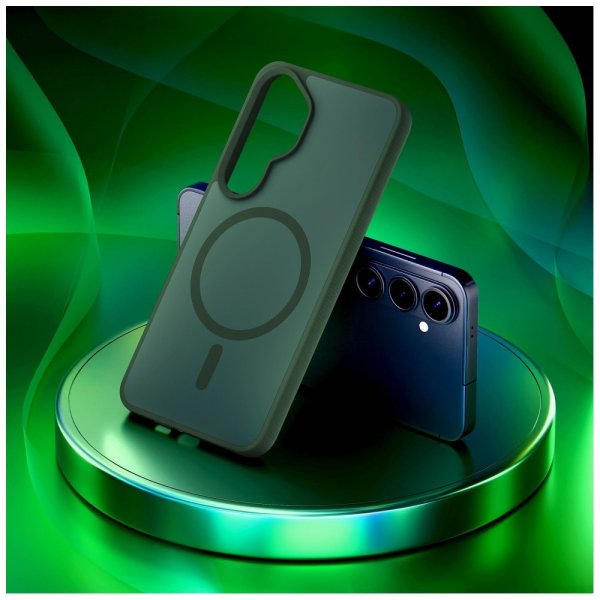 3mk Samsung Galaxy S26 Plus Skal Smoke MagCase Grön