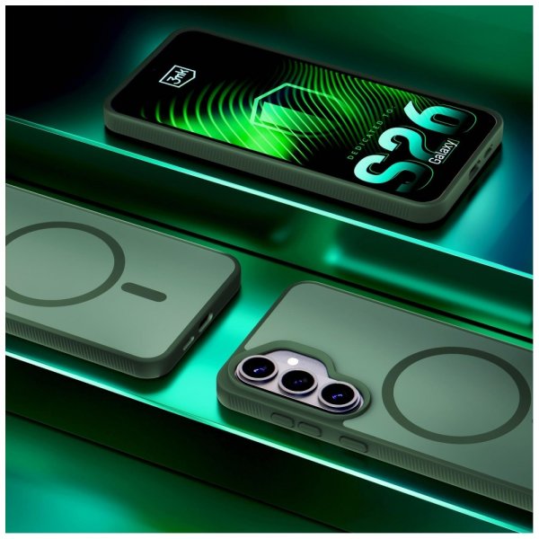 3mk Samsung Galaxy S26 Plus Skal Smoke MagCase Grön