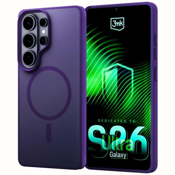 3mk Samsung Galaxy S26 Ultra Skal Smoke MagCase Lila