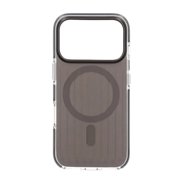 iPhone 17 Pro Skal Korrugerad MagSafe Svart Transparent