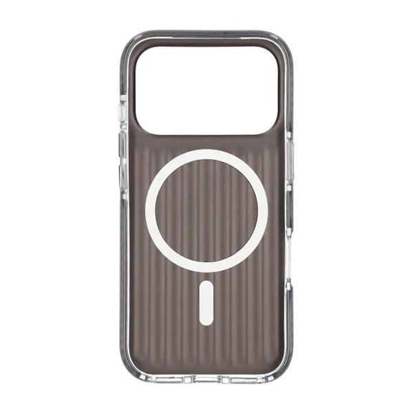 iPhone 17 Pro Skal Korrugerad MagSafe Svart Transparent