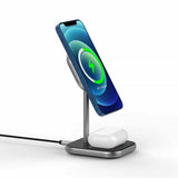 Xqisit Charging Station 2in1 MagSafe Svart