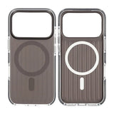 iPhone 17 Pro Skal Korrugerad MagSafe Svart Transparent