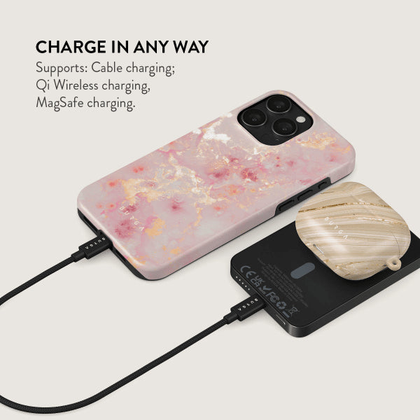 Burga Powerbank MagSafe 5000 mAh Golden Coral Grå