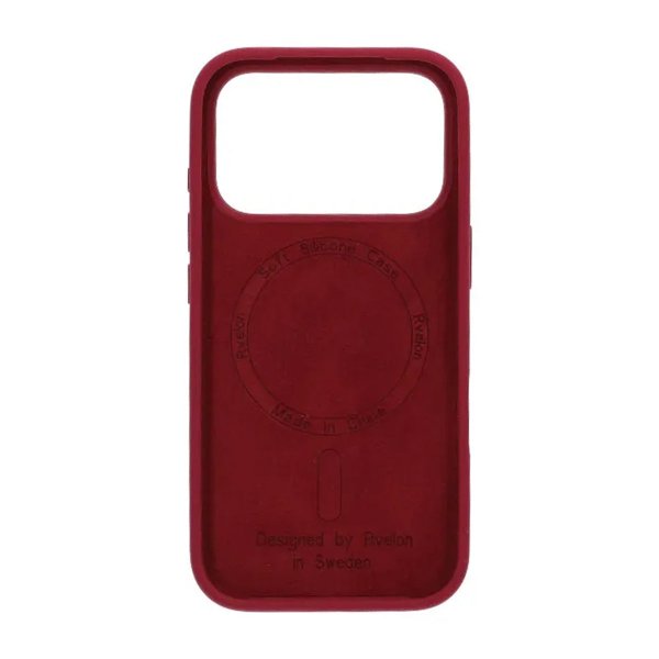 Rvelon iPhone 17 Pro Max Skal Silikon MagSafe Röd