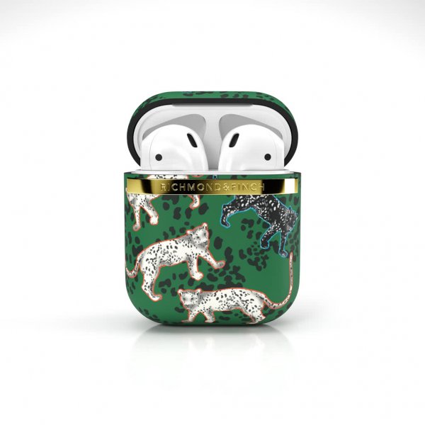 Richmond & Finch AirPods (1/2) Skal Green Leopard