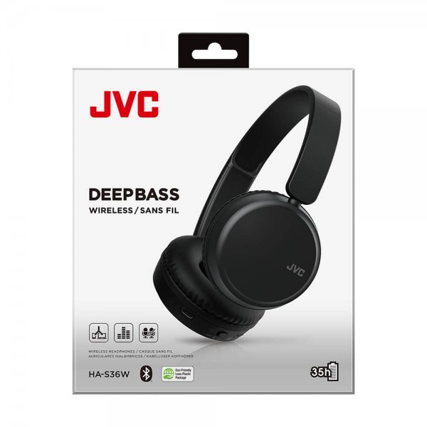 JVC Hörlurar On-Ear BT HA-S36W Svart