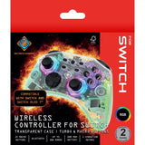 Deltaco Gaming Trådlös Kontroll för Nintendo Switch Transparent RGB