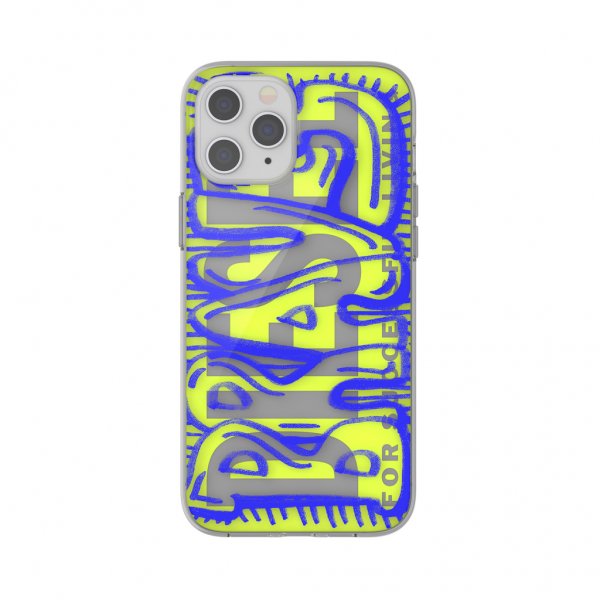 Diesel iPhone 12 Pro Max Skal Snap Case Clear AOP Blue/Neon Lime