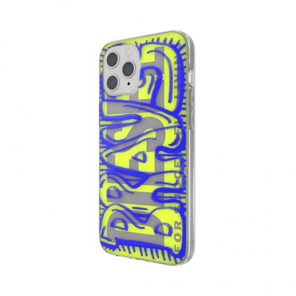Diesel iPhone 12 Pro Max Skal Snap Case Clear AOP Blue/Neon Lime
