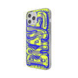 Diesel iPhone 12 Pro Max Skal Snap Case Clear AOP Blue/Neon Lime