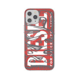 Diesel iPhone 12 Pro Max Skal Snap Case Clear AOP Red/Grey