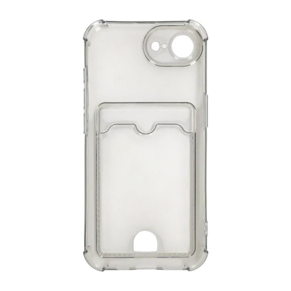 iPhone 16e/17e Skal Korthållare Transparent Svart