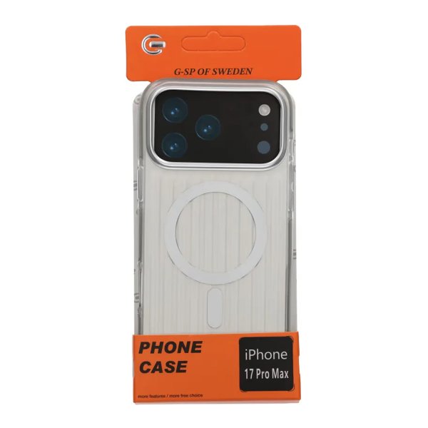 iPhone 17 Pro Max Skal Korrugerad MagSafe Silver