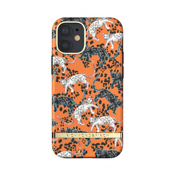 Richmond & Finch iPhone 12 Mini Skal Orange Leopard