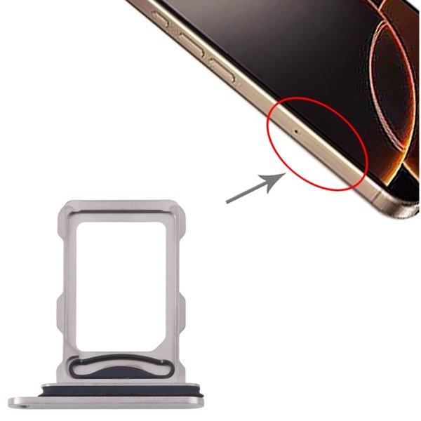 iPhone 16 Pro och 16 Pro Max Simkortshållare - Naturlig Titan