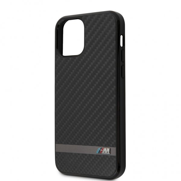 BMW iPhone 12/iPhone 12 Pro Skal Carbon & Alu Svart