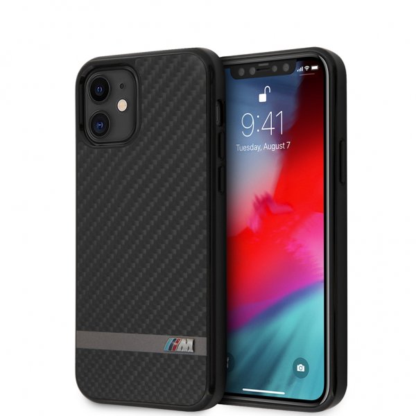 BMW iPhone 12 Mini Skal Carbon & Alu Svart