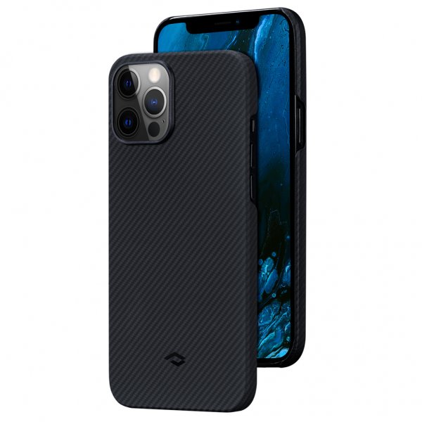 Pitaka iPhone 12 Pro Skal Air Case Svart/Grå Twill