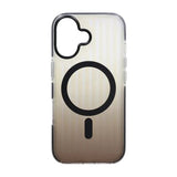 iPhone 17 Skal Korrugerad MagSafe Transparent Svart