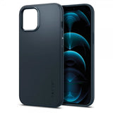 Spigen iPhone 12 Pro Max Skal Thin Fit Metal Slate