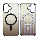 iPhone 17 Skal Korrugerad MagSafe Transparent Svart