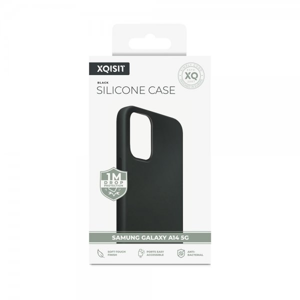 Xqisit Samsung Galaxy A14 Skal Silicone Case Svart