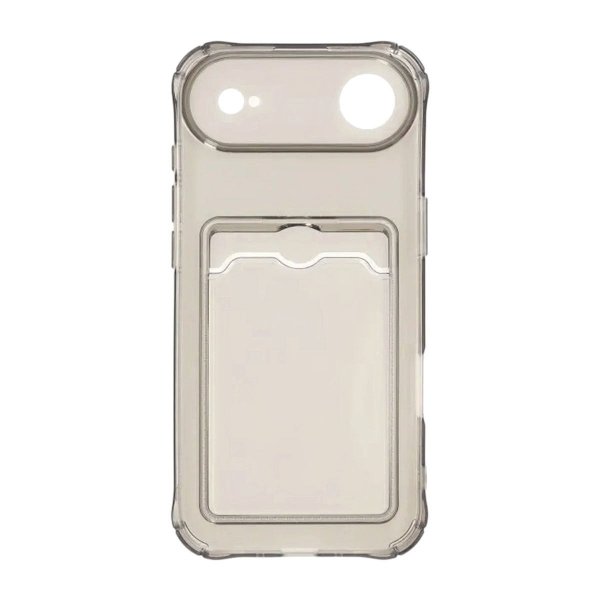 iPhone Air Skal Korthållare Transparent Svart