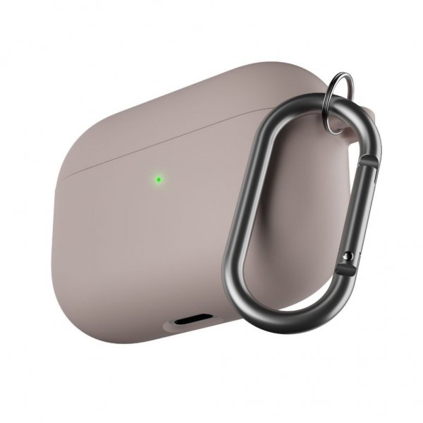 KeyBudz AirPods Pro Skal PodSkinz HyBridShell Series Keychain Case Pastellrosa