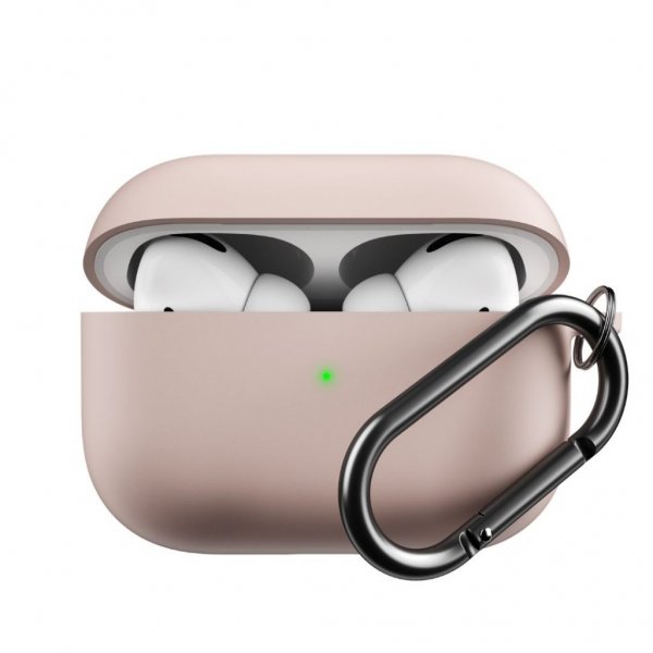 KeyBudz AirPods Pro Skal PodSkinz HyBridShell Series Keychain Case Pastellrosa