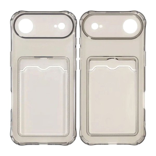 iPhone Air Skal Korthållare Transparent Svart