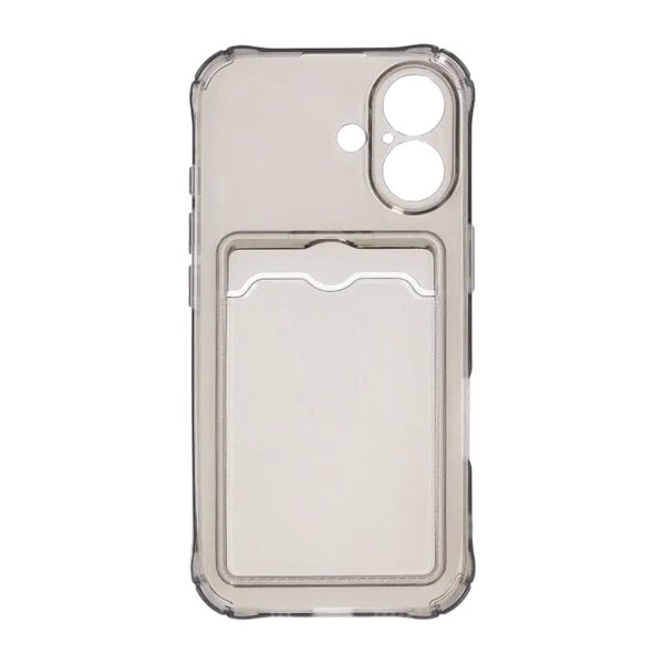 iPhone 17 Skal Korthållare Transparent Svart