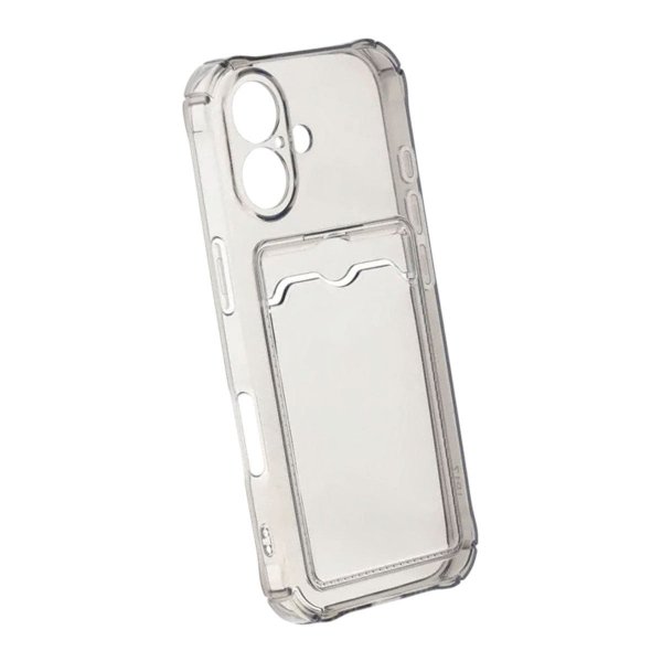 iPhone 17 Skal Korthållare Transparent Svart