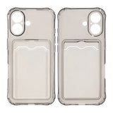 iPhone 17 Skal Korthållare Transparent Svart