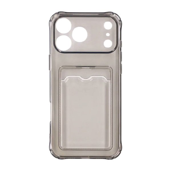 iPhone 17 Pro Max Skal Korthållare Transparent Svart