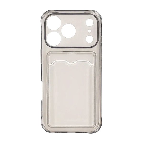 iPhone 17 Pro Skal Korthållare Transparent Svart